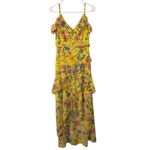 NWT boho hi low tiered cold shoulder feminine girly womens dress Small